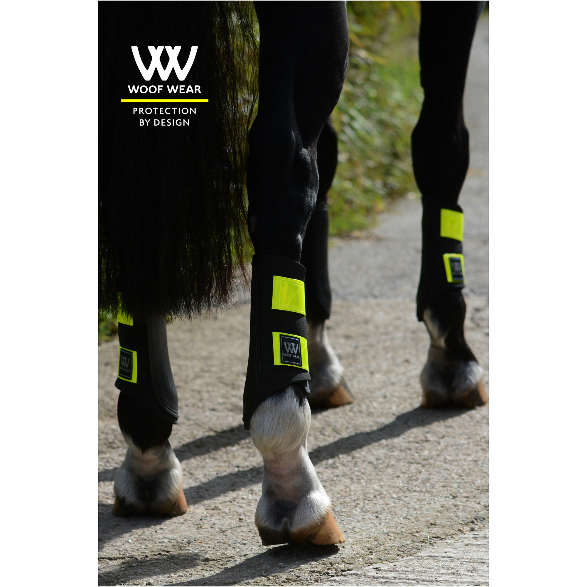 Woof Wear Reflective Club Boot - Black / Yellow